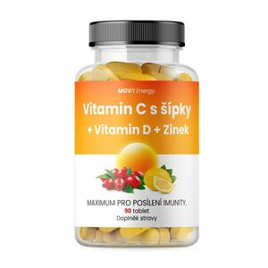 MOVit Energy Vitamín C 1200 mg s šípky + Vitamin D + Zinek PREMIUM 90 tablet obraz