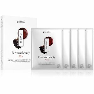 KORIKA Sada anti-aging plátýnkových masek FermentBeauty Wine 5 × 20 g obraz