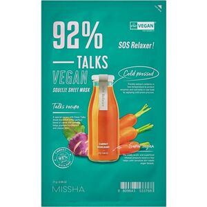 Missha Veganská pleťová maska Talks Vegan Squeeze SOS Relaxer (Sheet Mask) 27 g obraz