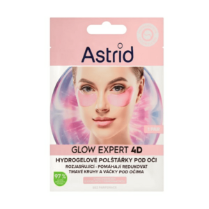 Astrid Rozjasňující hydrogelové polštářky pod oči s niacinamidem Glow Expert 4D obraz