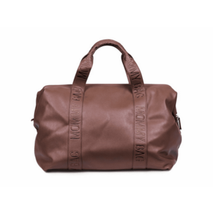 CHILDHOME PŘEBALOVACÍ TAŠKA MOMMY BAG SIGNATURE VEGAN LEATHER DARK BROWN obraz