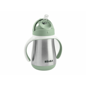 BEABA HRNEK TERMOIZOLAČNÍ S BRČKEM NEREZ 250ML SAGE GREEN obraz