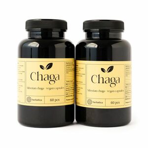 Zvýhodněný set: 2 x Sibiřská čaga - 60 veganských kapslí (300mg/ kapsle) - Herbatica obraz