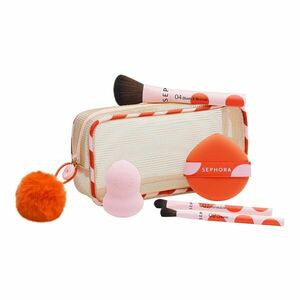 SEPHORA COLLECTION - Sada štětců a příslušenství - 3 štětce na pleť & oči + 2 houbičky na make-up obraz