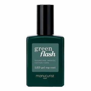MANUCURIST - Lak Green Flash – Krycí semipermanentní lak Top Coat obraz