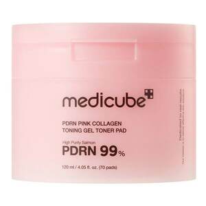 MEDICUBE - PDRN Pink Collagen Toning Gel Toner Pad - Zpevňující a rozjasňující poštářek obraz