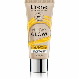 Lirene ALL DAY GLOW! rozjasňující fluidní make-up pro dlouhotrvající efekt odstín 03 Beige 30 ml obraz