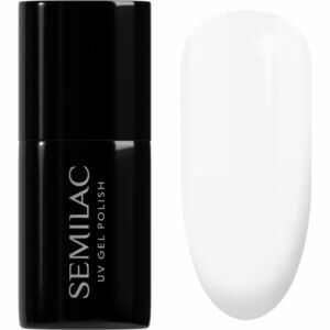 Semilac UV Hybrid Black & White gelový lak na nehty odstín 001 Strong White 7 ml obraz