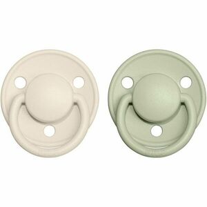BIBS De Lux Natural Rubber Size 2: 6+ months dudlík Ivory / Sage 2 ks obraz