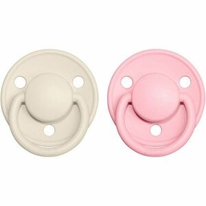 BIBS De Lux Natural Rubber Size 2: 6+ months dudlík Ivory / Baby Pink 2 ks obraz