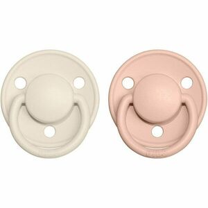 BIBS De Lux Natural Rubber Size 2: 6+ months dudlík Ivory / Blush 2 ks obraz