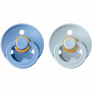 BIBS Colour Natural Rubber Size 1: 0+ months dudlík Sky Blue / Baby Blue 2 ks obraz