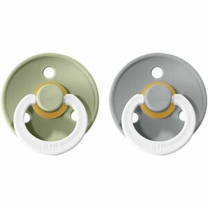 BIBS Colour Natural Rubber Size 1: 0+ months dudlík Sage Night / Cloud Night 2 ks obraz