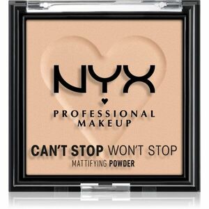 NYX Professional Makeup Can't Stop Won't Stop Mattifying Powder matující pudr odstín 03 Light Medium 6 g obraz
