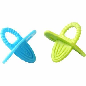 BabyOno Teether kousátko 3m+ Blue + Green 2 ks obraz