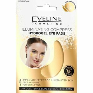 Eveline Cosmetics Gold Illuminating Compress hydrogelová maska na oční okolí se šnečím extraktem 2 ks obraz