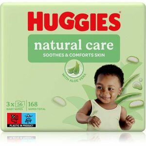 Huggies Natural Care čisticí ubrousky 3x56 ks obraz
