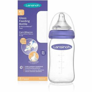 Lansinoh NaturalWave Glass kojenecká láhev Slow 160 ml obraz