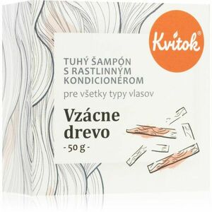 Kvitok Vzácné dřevo tuhý šampon pro tmavé vlasy 50 g obraz