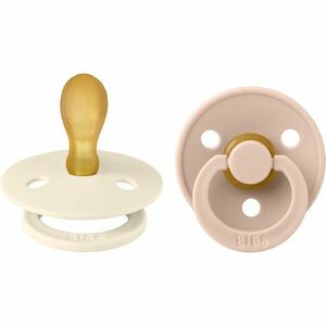 BIBS Colour Size 2: Symmetrical 6+ months dudlík Ivory / Blush 2 ks obraz