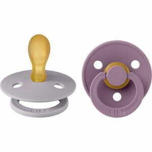 BIBS Colour Size 1: Symmetrical 0-6 months dudlík Fossil Grey / Mauve 2 ks obraz