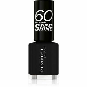 Rimmel 60 Seconds Super Shine lak na nehty odstín 900 Black 8 ml obraz