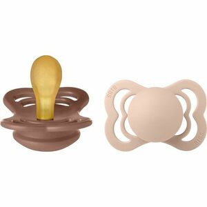 BIBS Supreme Natural Rubber Size 1: 0+ months dudlík Woodchuck / Blush 2 ks obraz