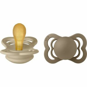 BIBS Supreme Natural Rubber Size 1: 0+ months dudlík Vanilla / Dark Oak 2 ks obraz