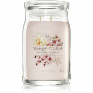 Yankee Candle Pink Cherry & Vanilla vonná svíčka Signature 567 g obraz