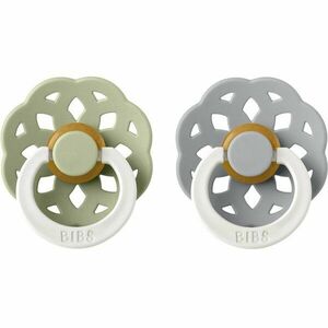 BIBS Boheme Natural Rubber Night Size 2: 6+ months dudlík Sage / Cloud 2 ks obraz