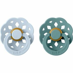 BIBS Boheme Natural Rubber Size 2: 6+ months dudlík Baby Blue / Island Sea 2 ks obraz