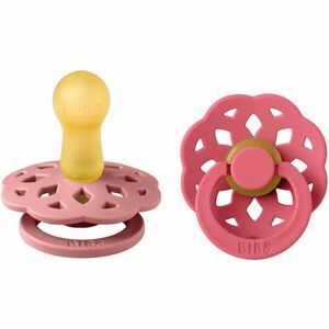 BIBS Boheme Natural Rubber Size 2: 6+ months dudlík Dusty Pink / Coral 2 ks obraz