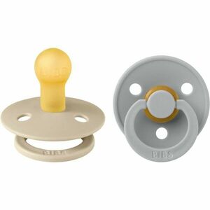 BIBS Colour Natural Rubber Size 1: 0+ months dudlík Vanilla / Cloud 2 ks obraz