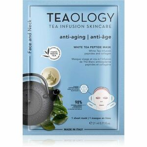 Teaology White Tea Peptide Mask plátýnková maska pro intenzivní vypnutí a rozjasnění pleti 21 ml obraz