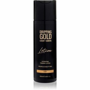 Dripping Gold Luxury Tanning Lotion hydratační samoopalovací mléko pro intenzivní opálení odstín Dark 200 ml obraz