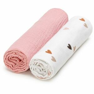 T-TOMI BIO Muslin Diapers látkové pleny Love 65 x 65 cm 2 ks obraz