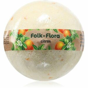 Folk & Flora Citrus koupelová bomba s osvěžujícím účinkem 130 g obraz