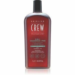 American Crew 3 in 1 Chamimile + Pine 3 v 1 šampon, kondicionér a sprchový gel pro muže 1000 ml obraz