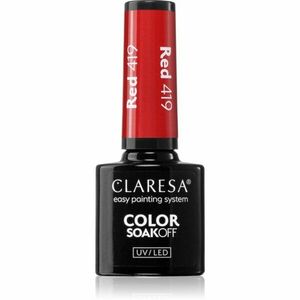 Claresa SoakOff UV/LED Color Warm Feelings gelový lak na nehty odstín Red 419 5 g obraz