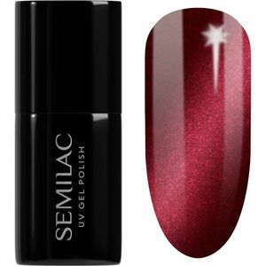 Semilac UV Hybrid Silk Effect gelový lak na nehty s použitím UV/LED lampy odstín 467 Red Candle Flash 7 ml obraz
