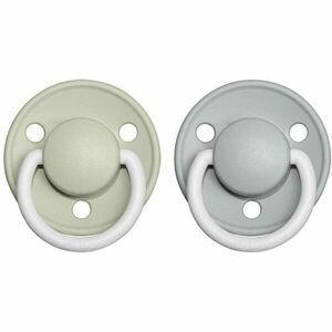 BIBS De Lux Natural Rubber Night Size 1: 0+ months dudlík Sage / Cloud 2 ks obraz