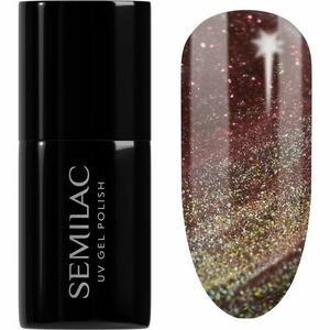 Semilac UV Hybrid Galaxy Flash gelový lak na nehty s použitím UV/LED lampy odstín 824 Digital Red 7 ml obraz