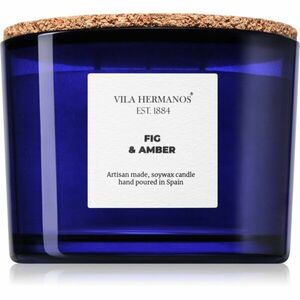 Vila Hermanos Apothecary Cobalt Blue Fig & Amber vonná svíčka 350 g obraz
