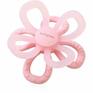 BabyOno Silicone Teether Flower kousátko Pink 1 ks obraz