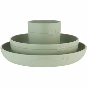 LOVI Tableware Set with Cup jídelní sada Pistachio 3 ks obraz
