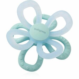 BabyOno Silicone Teether Flower kousátko Blue 1 ks obraz