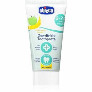 Chicco Fluoride-Free Toothpaste 6-24m zubní pasta bez fluoridu pro děti Apple-Banana 50 ml obraz