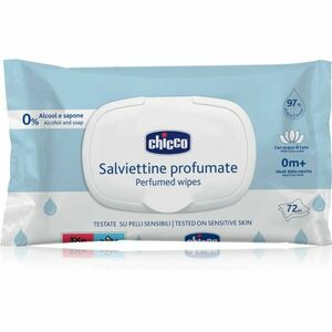 Chicco Perfumed Wipes 0m+ vlhčené ubrousky pro děti s lehkou parfemací 72 ks obraz