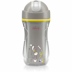Chicco Sport Cup 14m+ hrnek s brčkem Grey 266 ml obraz