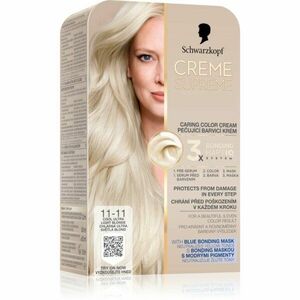 Schwarzkopf Creme Supreme permanentní barva na vlasy odstín 11-11 Chladná ultra světlá blond 60 ml obraz